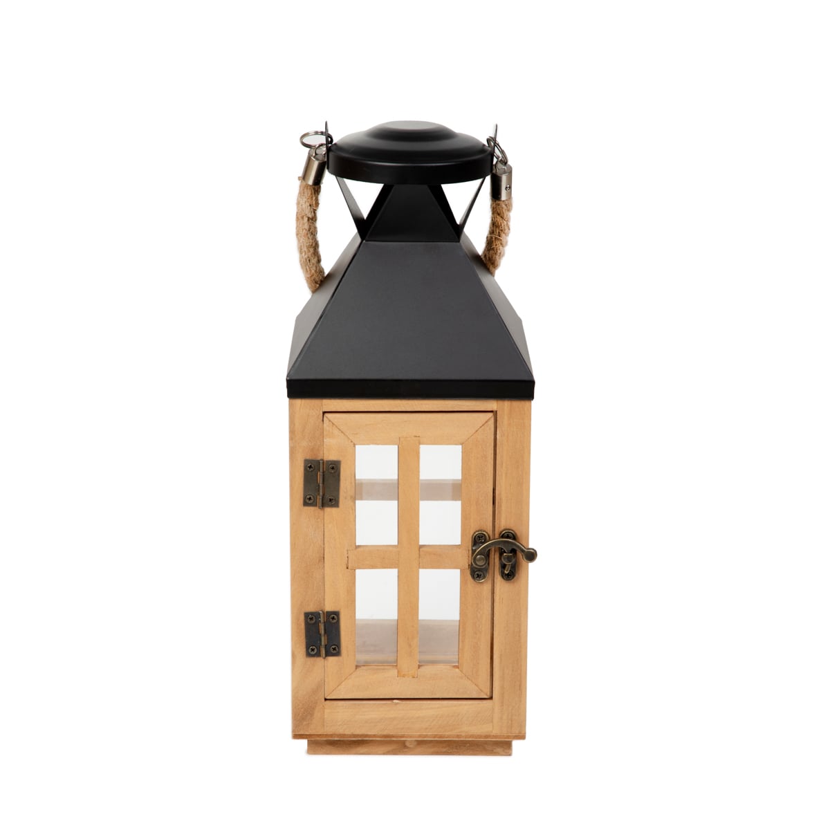 BUREL Wooden Lantern | Rustic Home Decor | 14x14x32 cm