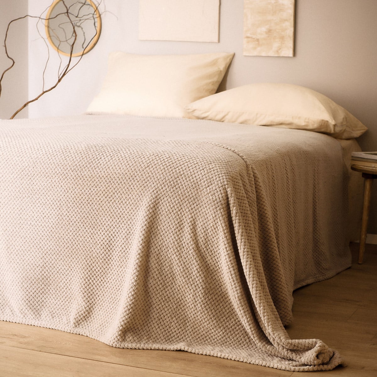 NOAH Beige Bedspread 220x240 cm