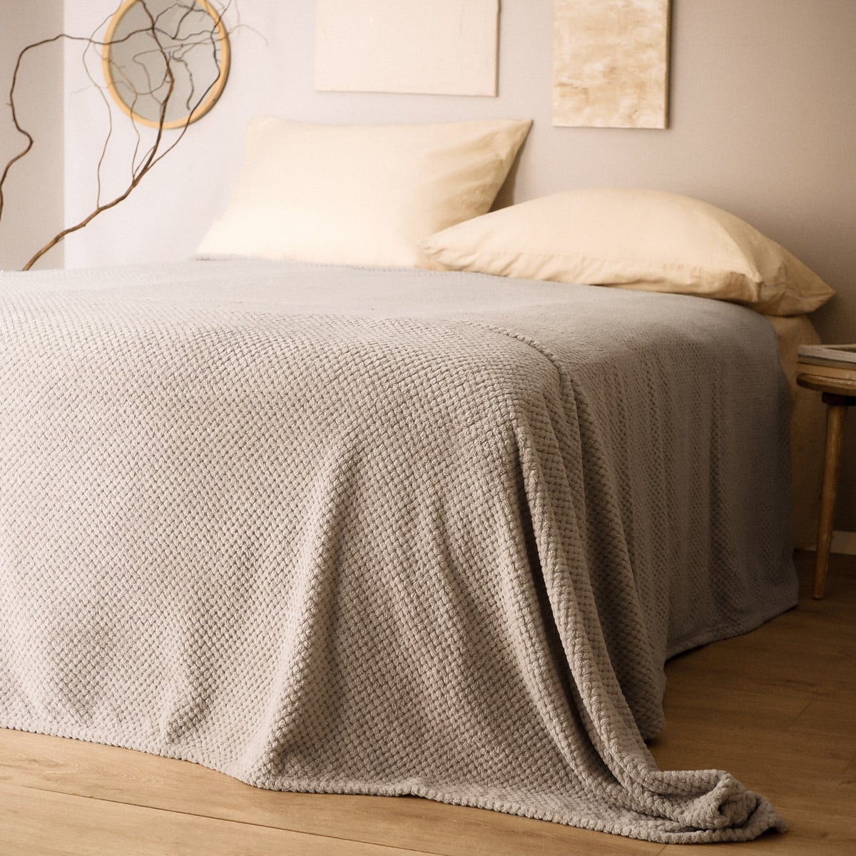 NOAH Light Grey Bedspread 220x240 cm