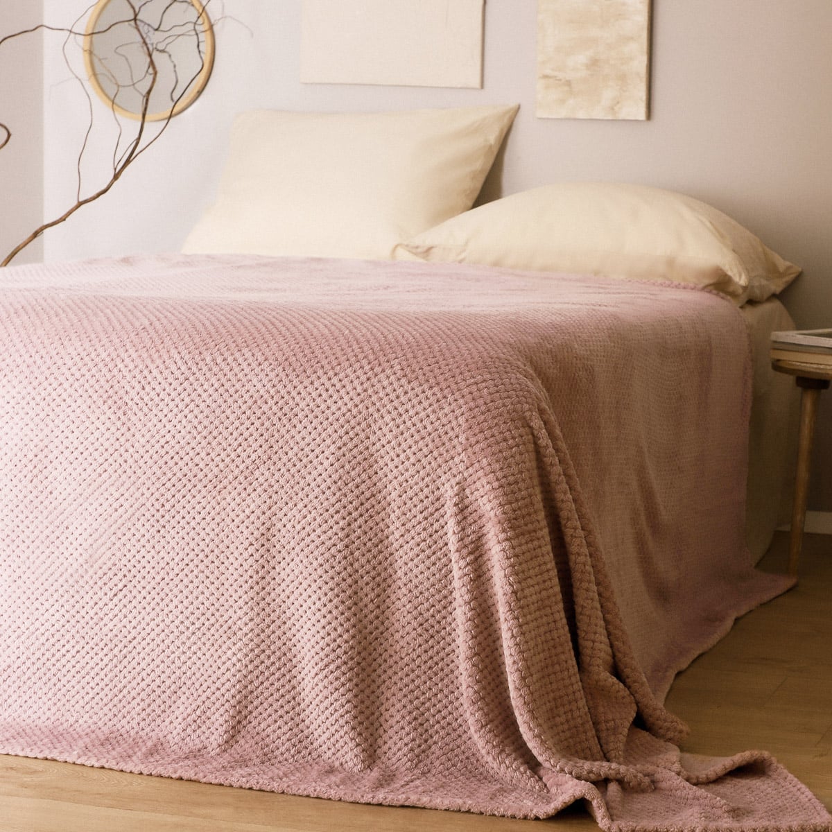 NOAH Pink Bedspread 220x240 cm