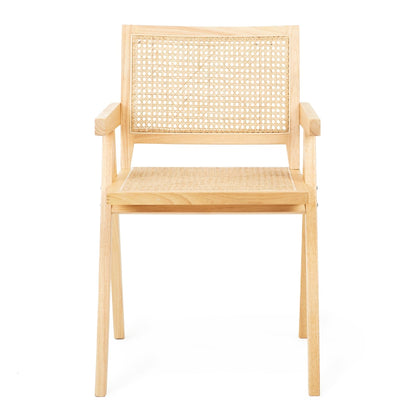 Armchair ROTIN Wooden with Viennese Braid 50x55x78 cm