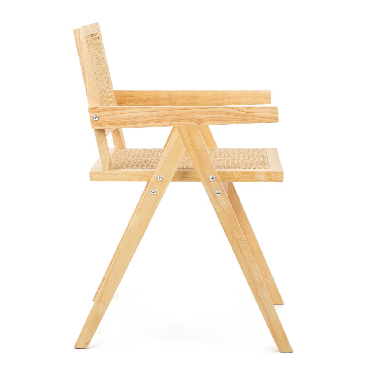 Armchair ROTIN Wooden with Viennese Braid 50x55x78 cm