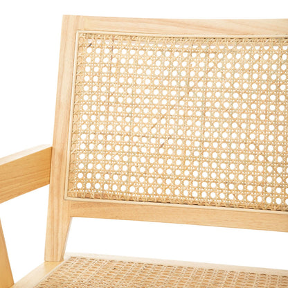 Armchair ROTIN Wooden with Viennese Braid 50x55x78 cm