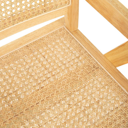 Armchair ROTIN Wooden with Viennese Braid 50x55x78 cm