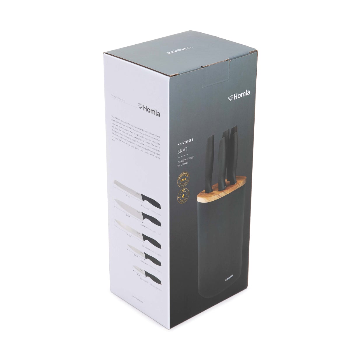 SKAT 6-Piece Knife Set in Black Block