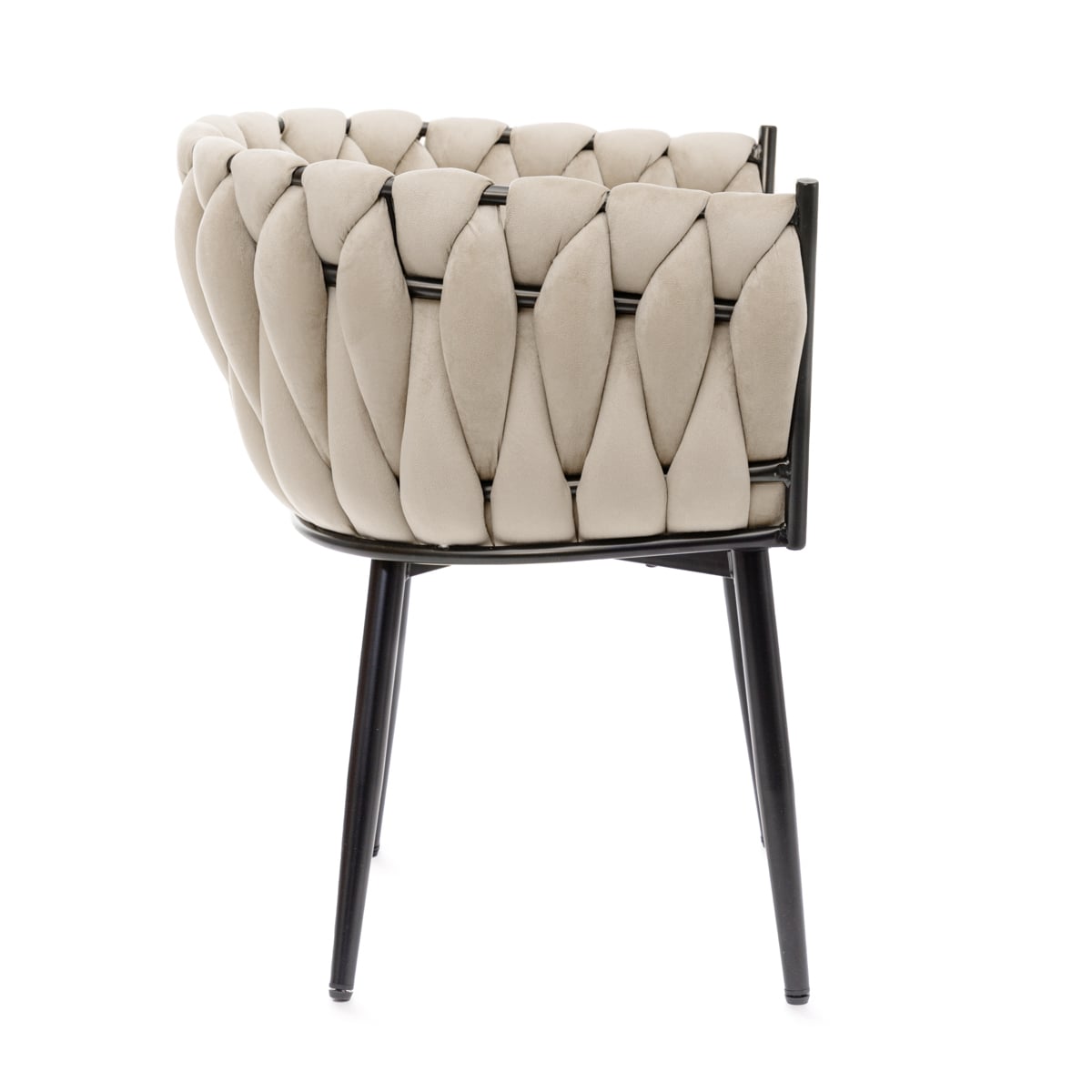 Chair PRINSSI Velour Beige 64x54x73 cm