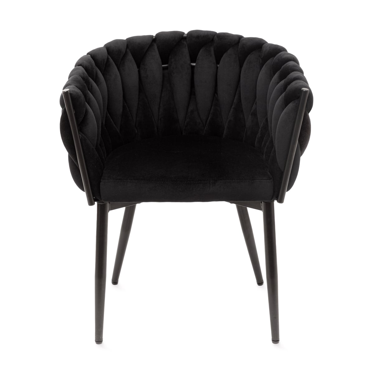 Chair PRINSSI Velour Black 64x54x73 cm