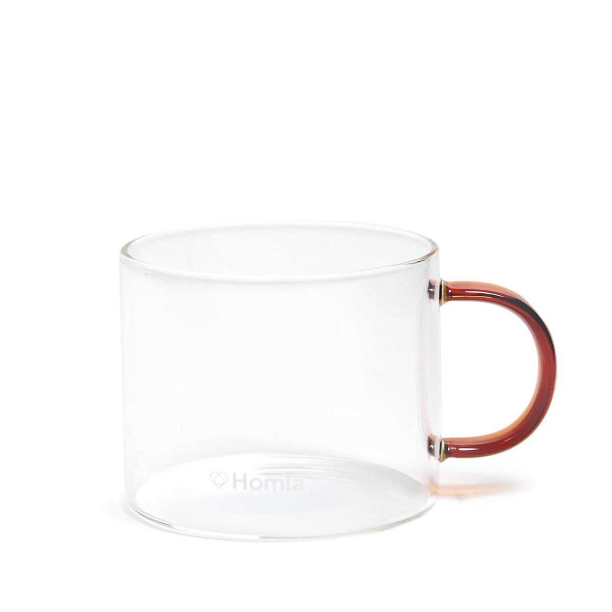 Glossy Glass Mug with Honey-Coloured Handle 0.38L