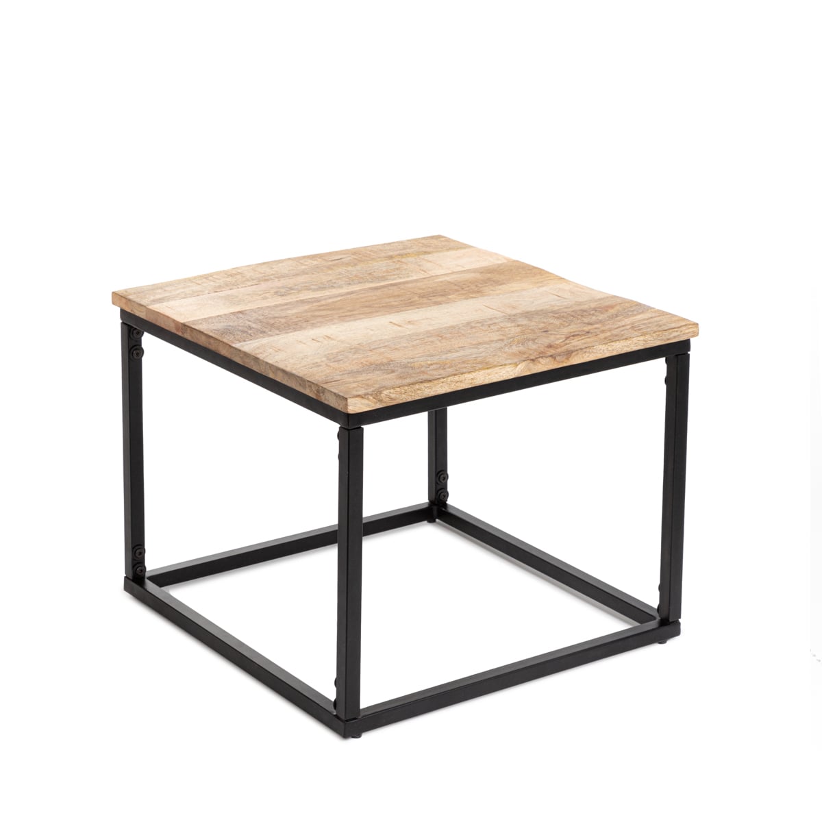 MAYA Coffee Table Set | Solid Mango Wood & Metal | 110x60x45 cm