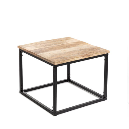 MAYA Coffee Table Set | Solid Mango Wood & Metal | 110x60x45 cm