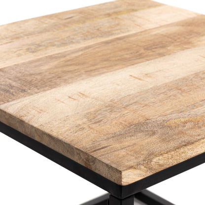 MAYA Coffee Table Set | Solid Mango Wood & Metal | 110x60x45 cm