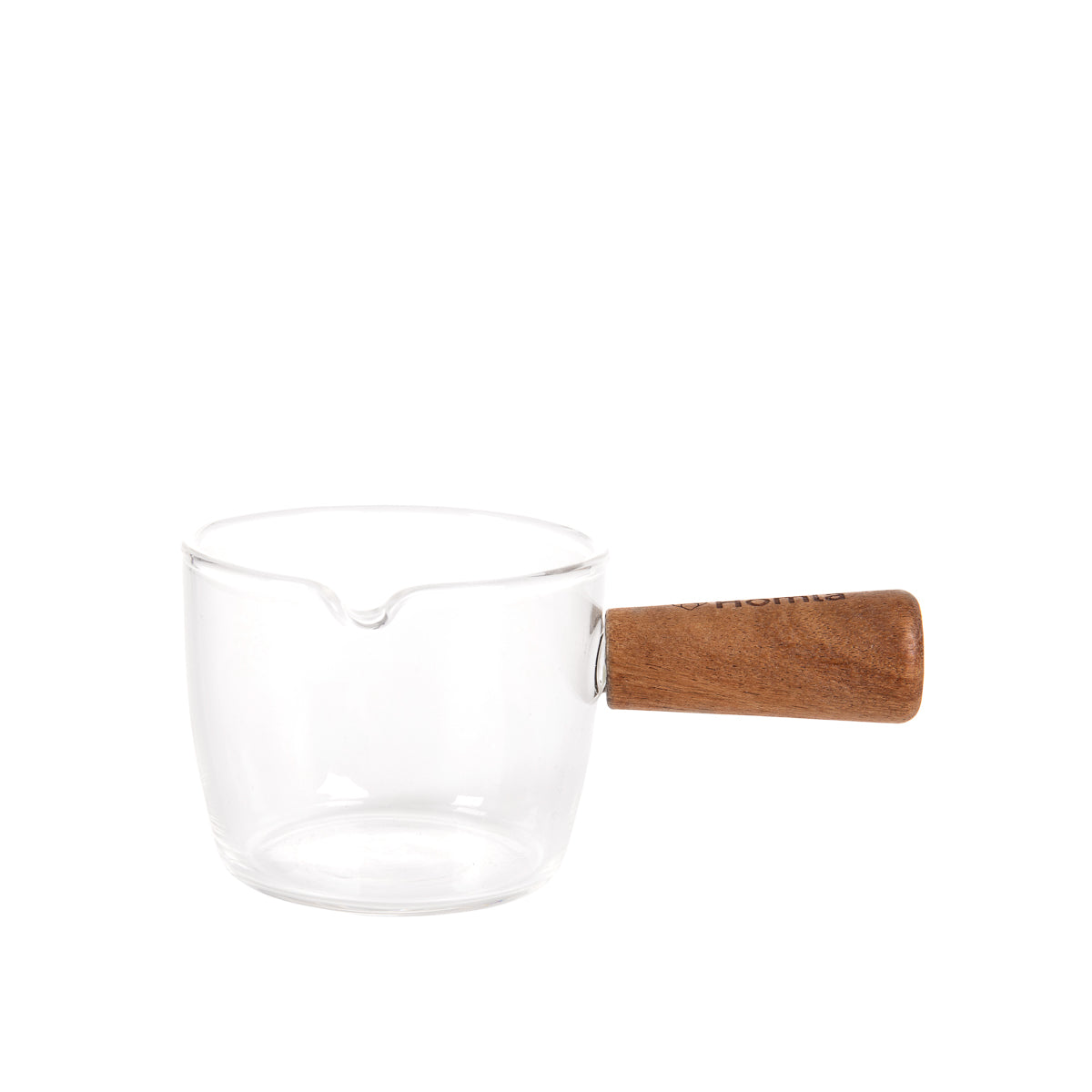 Carlos Small Glass Serving Dish with Acacia Handle 0.1L