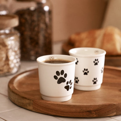 Set of CORTO Espresso Mugs, 2 pcs, 80 ml Porcelain Cups