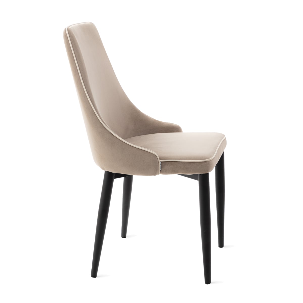 Chair LOUIS RIBBON Velour Beige 55x50x56 cm