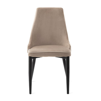 Chair LOUIS RIBBON Velour Beige 55x50x56 cm