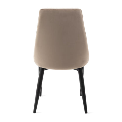 Chair LOUIS RIBBON Velour Beige 55x50x56 cm