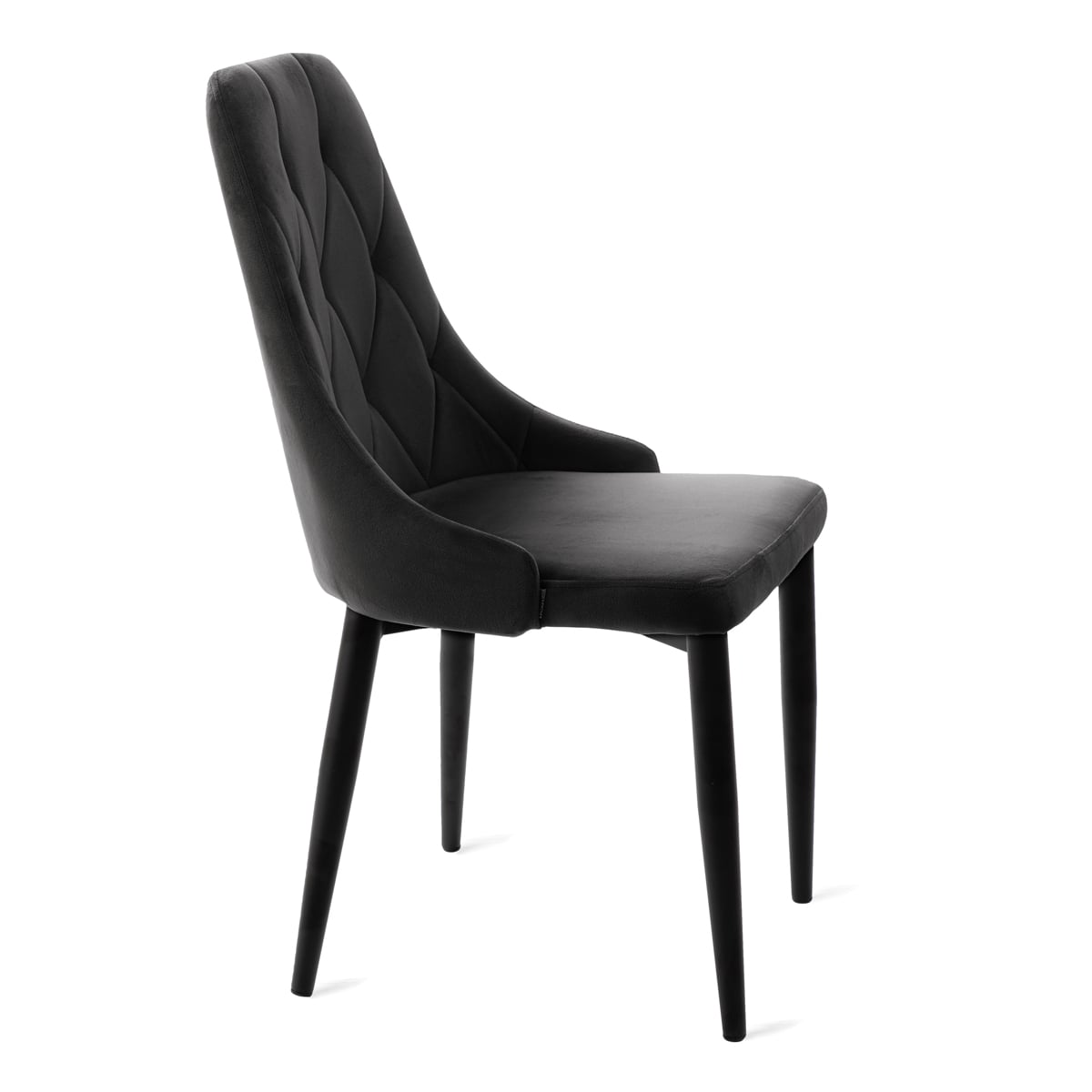 Louis Quilter Velour Black Chair 55x50x56 cm