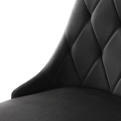Louis Quilter Velour Black Chair 55x50x56 cm