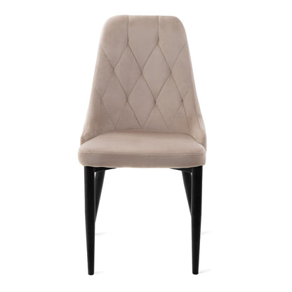 Louis Quilter Velour Beige Chair 44x59x88 cm