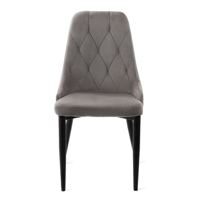 Louis Quilter Velour Grey Chair 55x50x56 cm