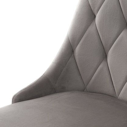 Louis Quilter Velour Grey Chair 55x50x56 cm