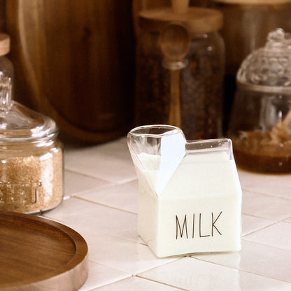 MILKI Glass Creamer 350ml - Durable Borosilicate Milk Server