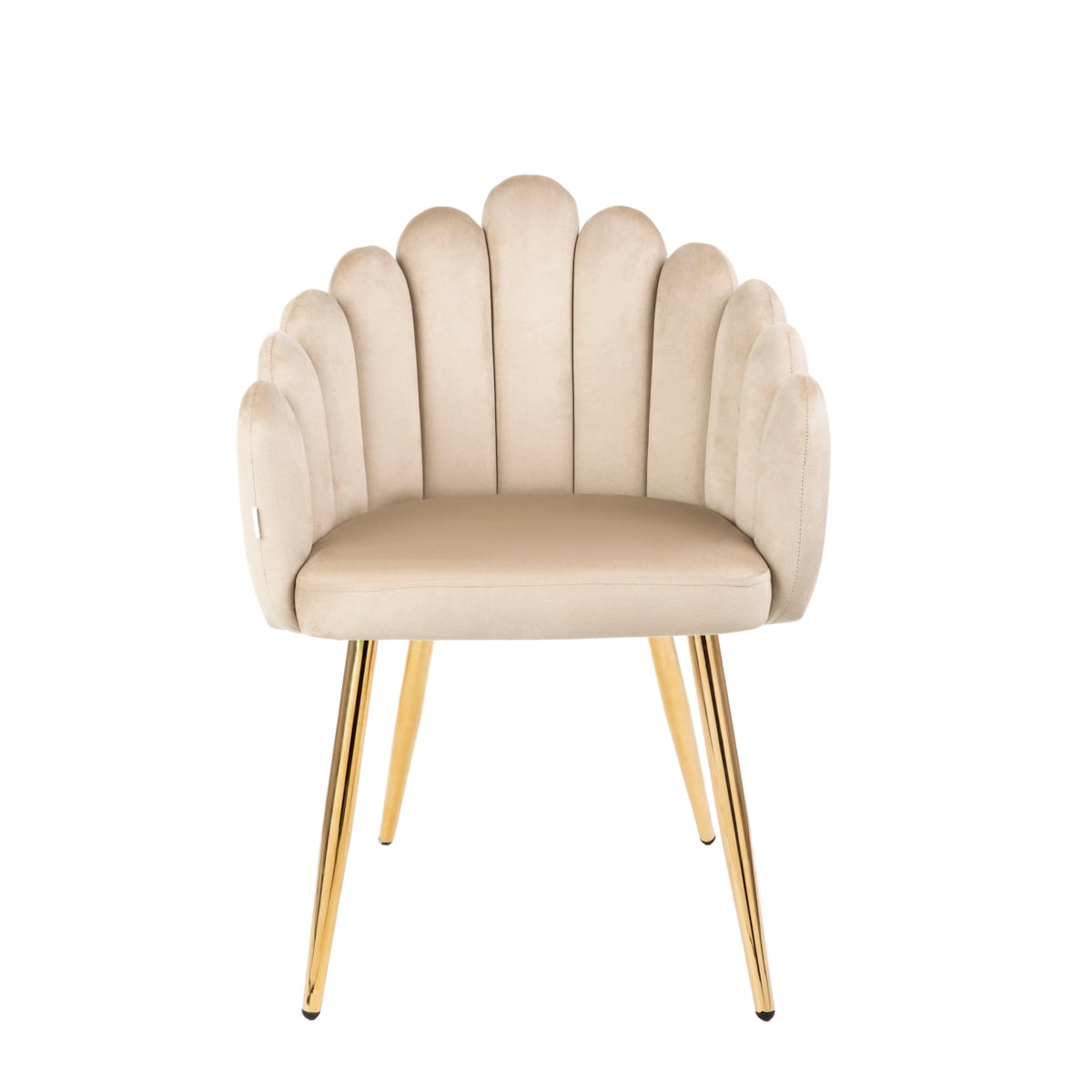 Armchair LANA Velour Beige 56x55x83 cm Handmade Comfort