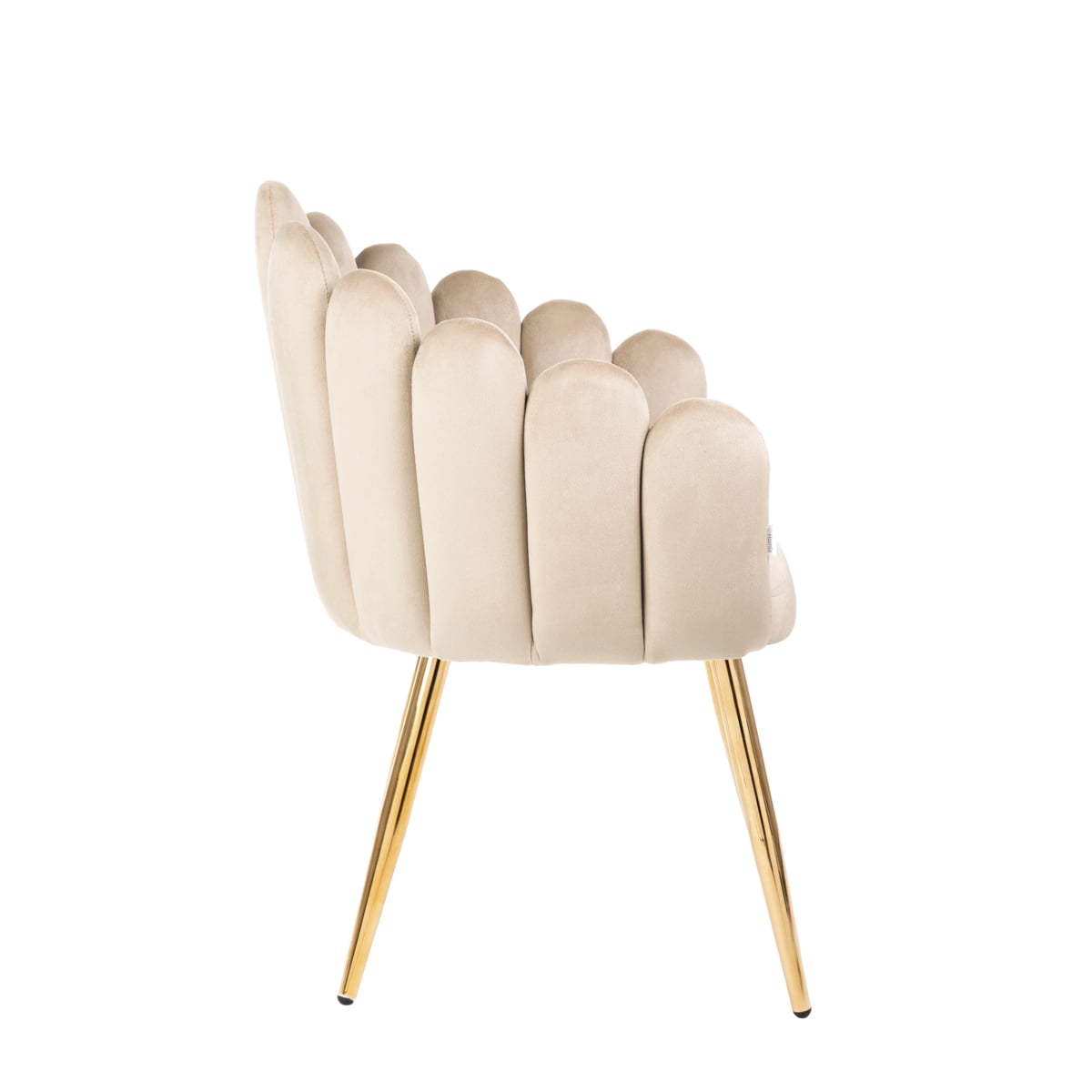 Armchair LANA Velour Beige 56x55x83 cm Handmade Comfort