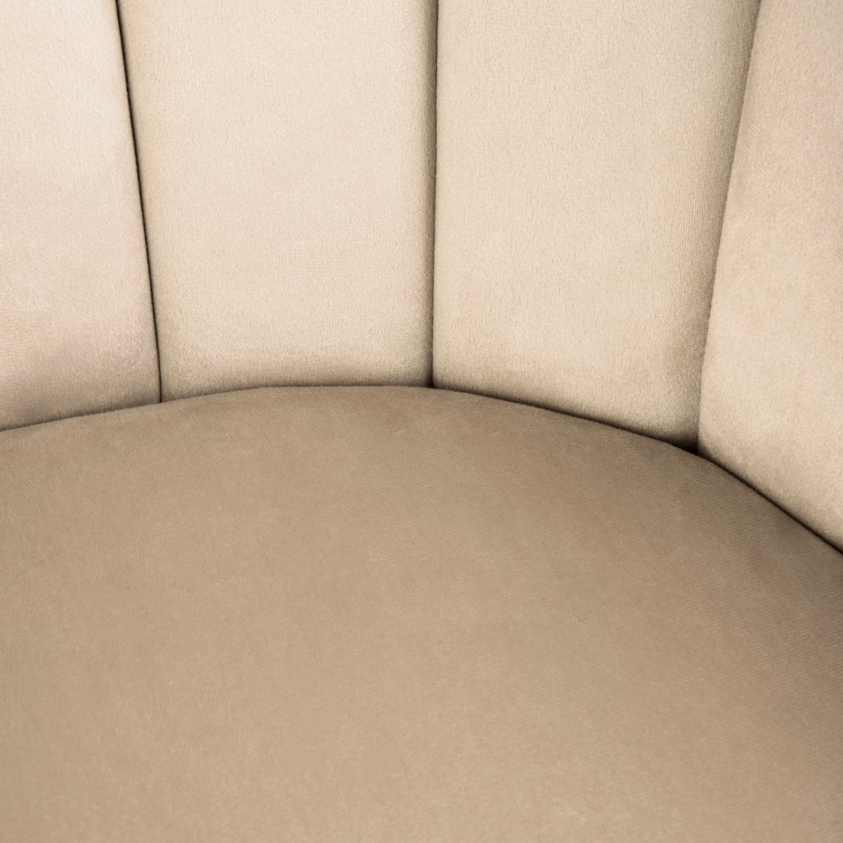 Armchair LANA Velour Beige 56x55x83 cm Handmade Comfort