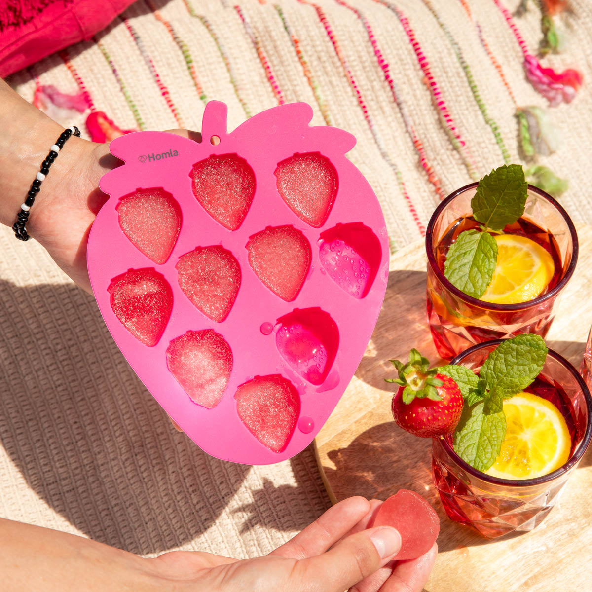 Strawberry Ice Mold | Flexible Silicone | 24x13.5x3.5 cm