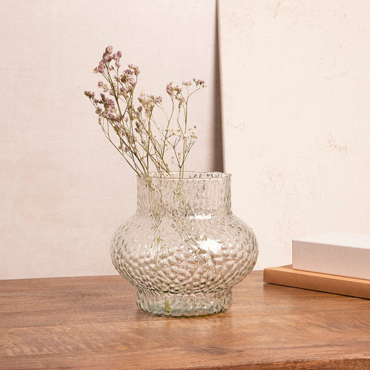 GALTO Hammered Glass Vase 23x24.5x23 cm