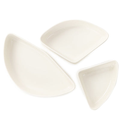 FELKO Ceramic Serving Platter with White Bowls 28cm