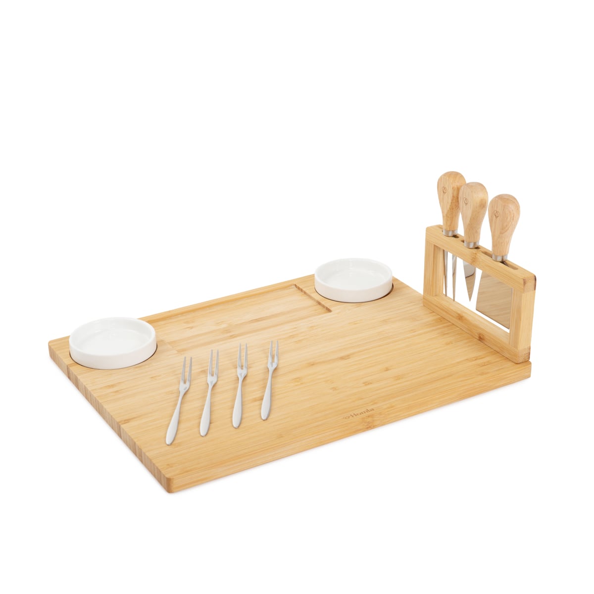 RUMI Serving Board with Bowls and Knives 37x28 cm