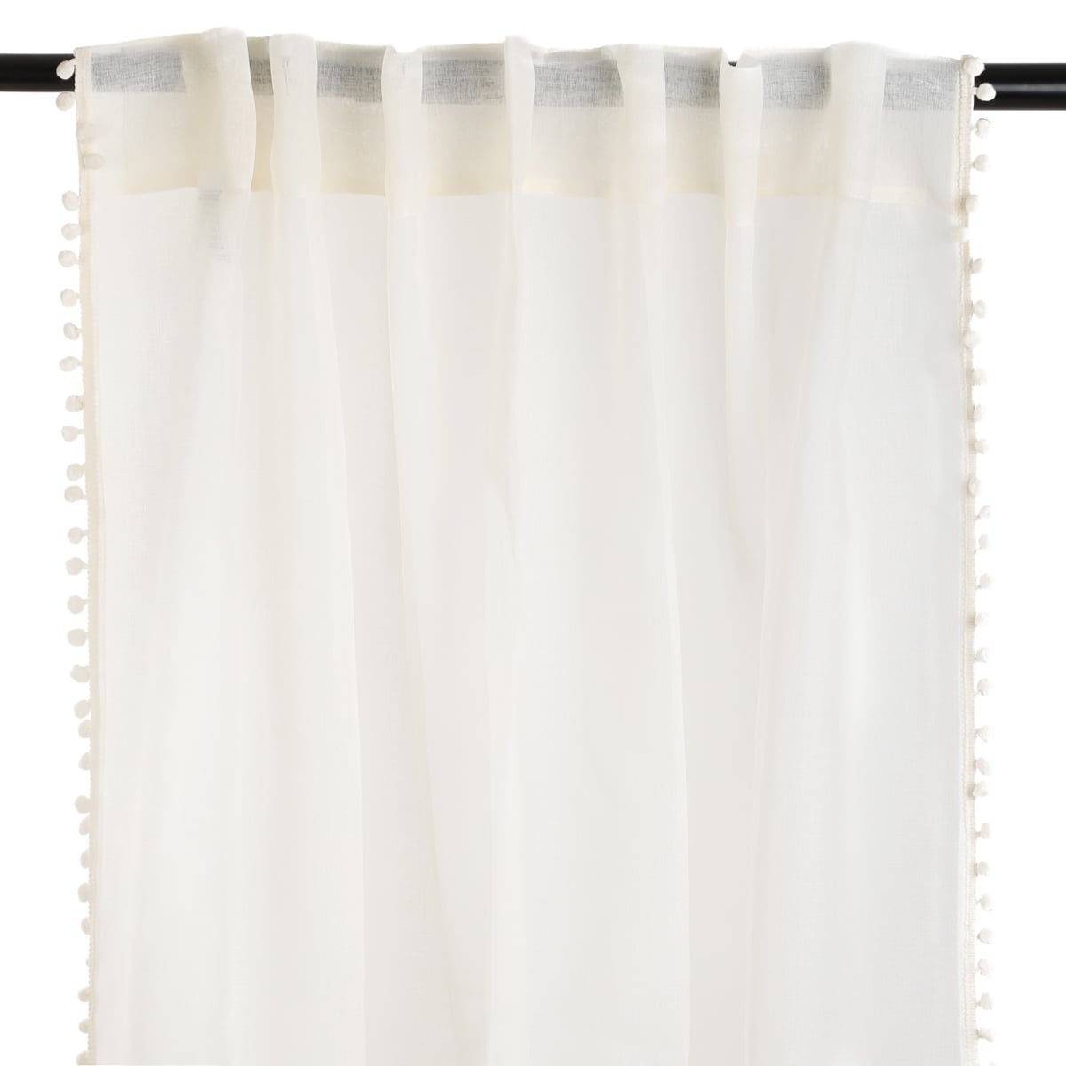ADI Curtain Blind with Cream Pompons 140x250 cm