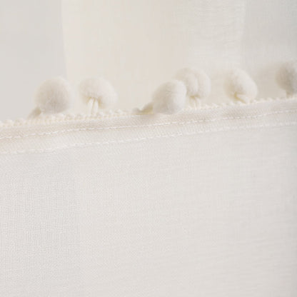 ADI Curtain Blind with Cream Pompons 140x250 cm