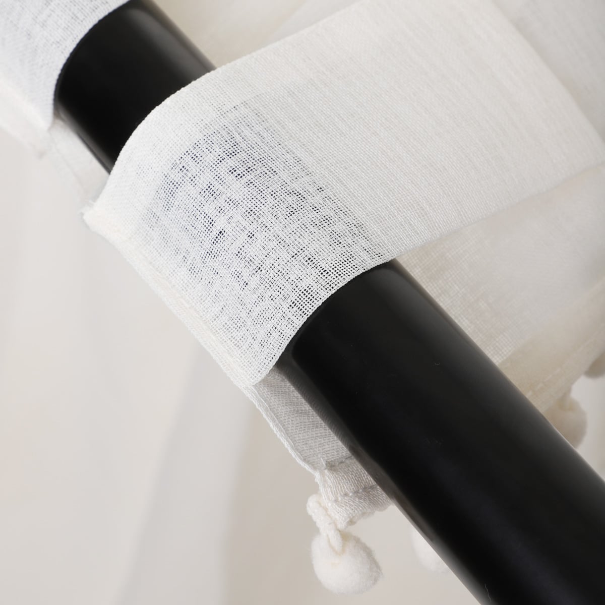 ADI Curtain Blind with Cream Pompons 140x250 cm