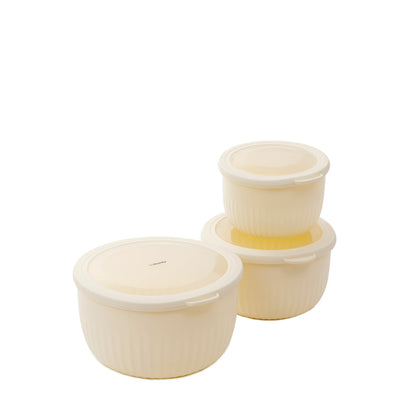 KERMA Set of 3 Creamer Bowls with Lids