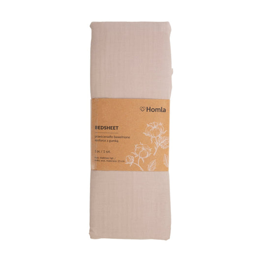 LAUKO Renforce Beige Bed Sheet 90x200 cm