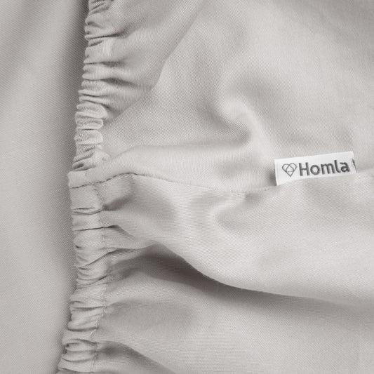 Danielle Satin Grey Bed Sheet 90x200 cm