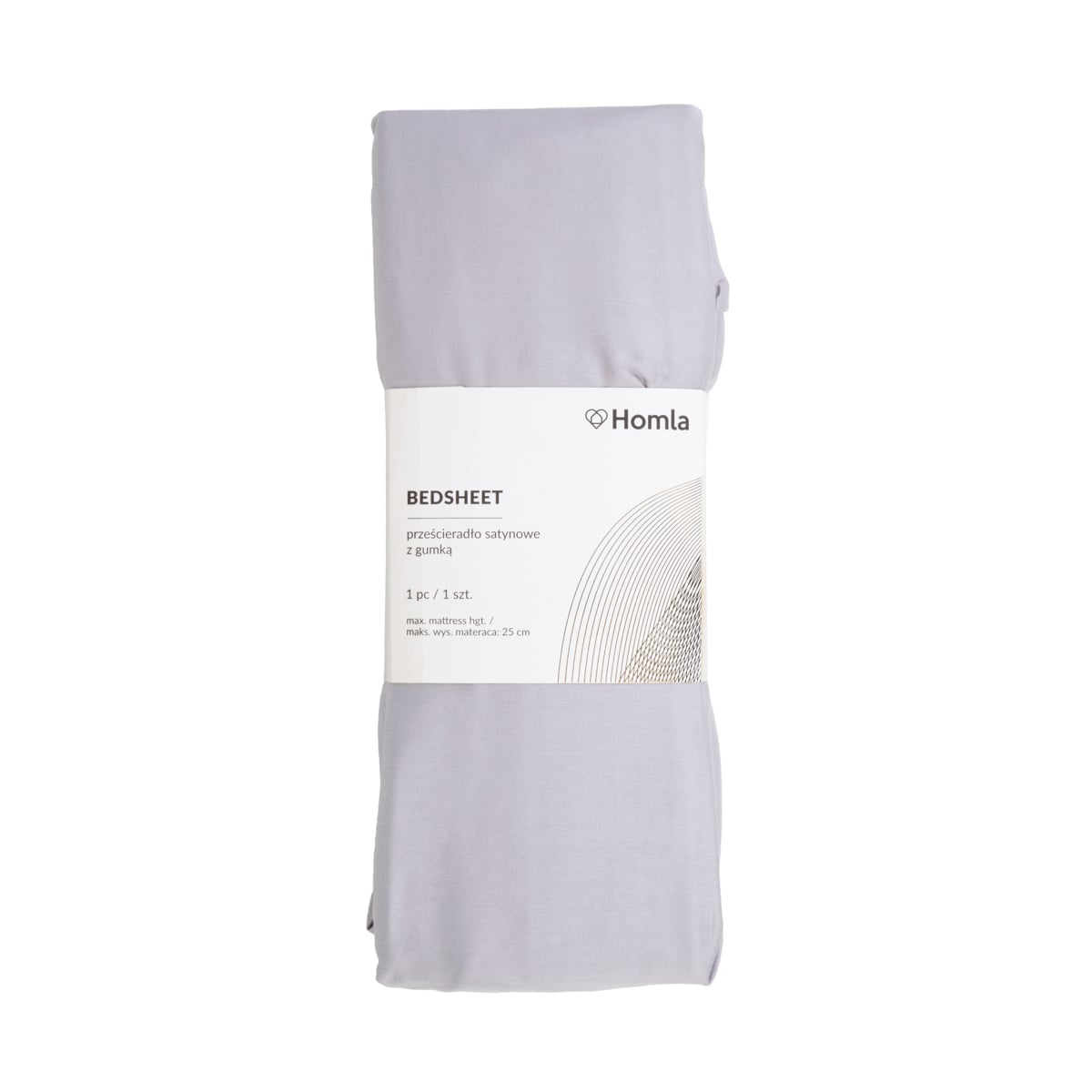 Danielle Satin Grey Bed Sheet 90x200 cm
