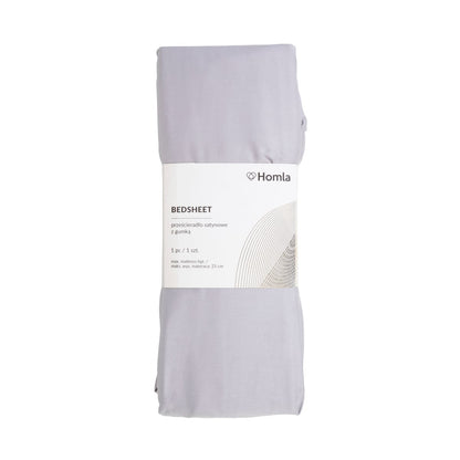 Danielle Satin Grey Bed Sheet 90x200 cm