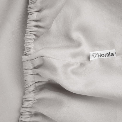 Bed Sheet DANIELLE Satin Grey 140x200 cm