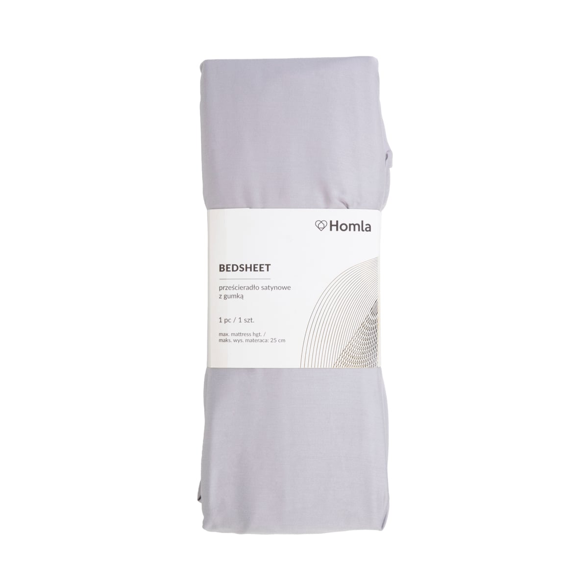 Bed Sheet DANIELLE Satin Grey 140x200 cm