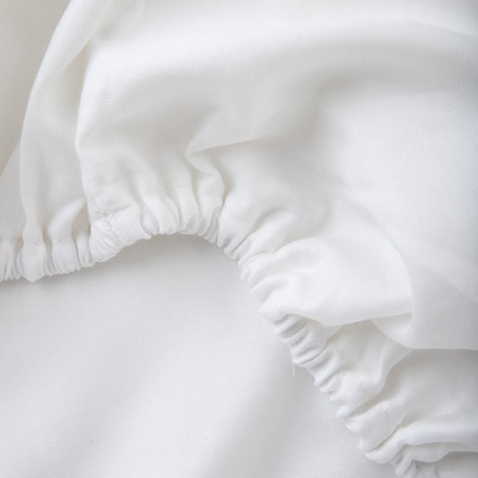 DANIELLE Satin White Bed Sheet 90x200 cm