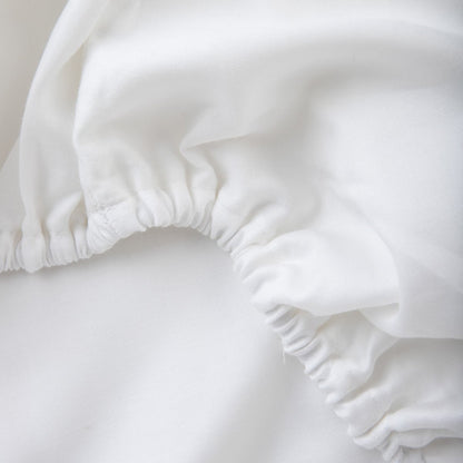 Bed Sheet Danielle White Satin 140x200 cm