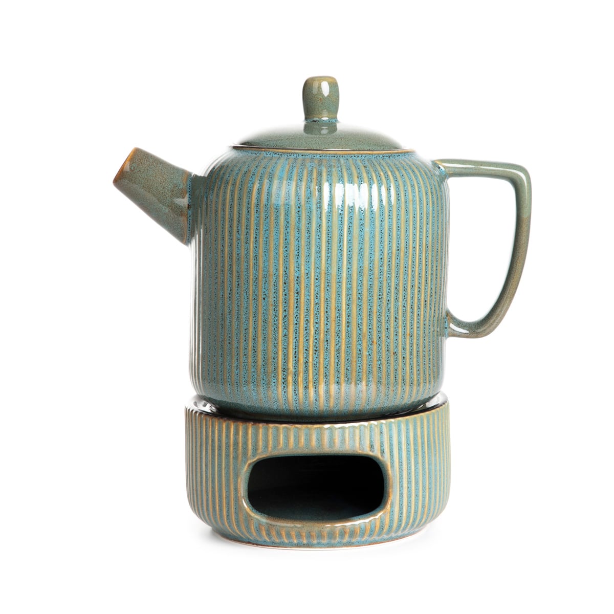 Mirande Green Ceramic Pitcher with Warmer 0.95L