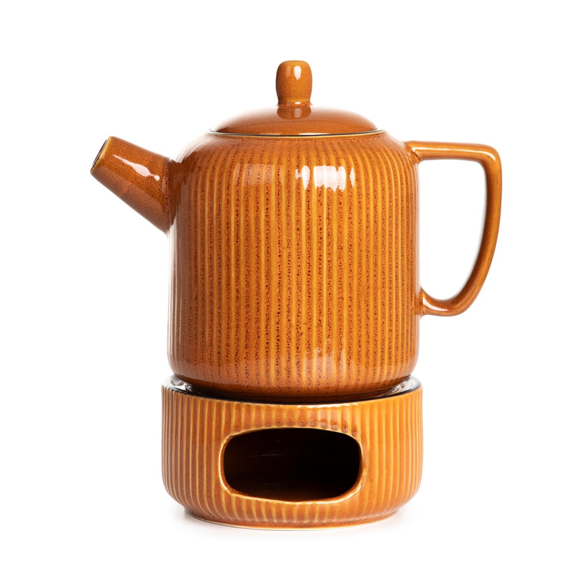 Mirande Amber Ceramic Jug with Warmer 0.95L
