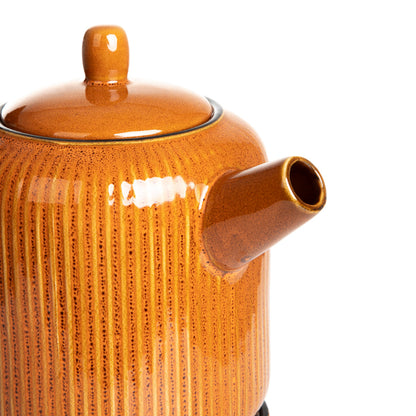 Mirande Amber Ceramic Jug with Warmer 0.95L