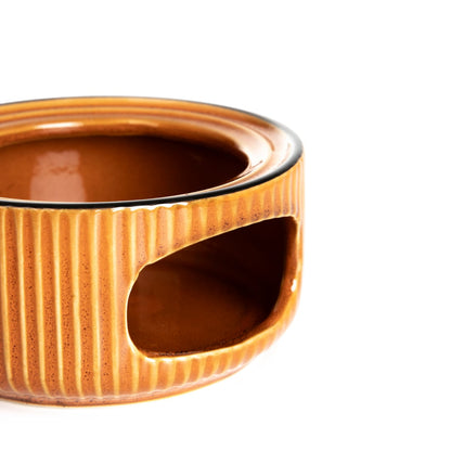Mirande Amber Ceramic Jug with Warmer 0.95L