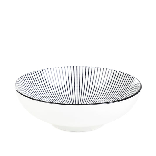 NAVIA Black Porcelain Bowl 21.5cm